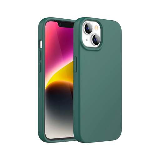 [840000012924] CARATULA SILICON TIPO ORIGINAL S/LOGO IPHONE 15/14 PLUS VERDE OLIVO