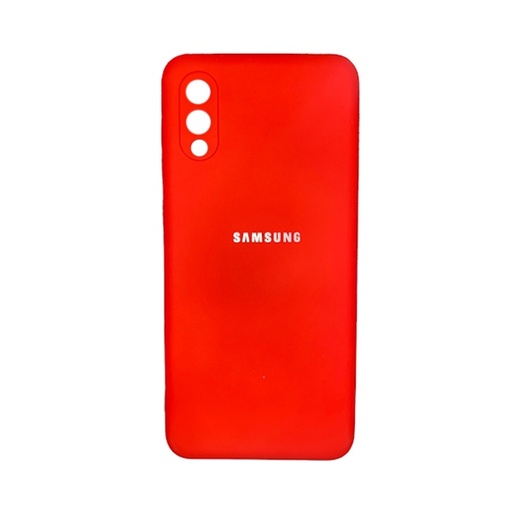 [840000012030] CARATULA SILICON TIPO ORIGINAL SAMSUNG A02 ROJA