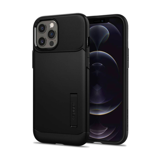 [8809710755055] CARATULA SLIM ARMOR SPIGEN IPHONE 12/12 PRO HUMO