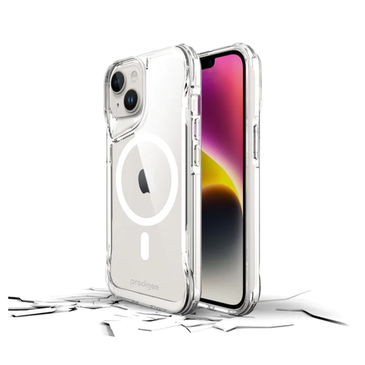 [iPh15-6.1-SHRM-CLR] CARATULA SUPER HERO + MAG IPHONE 15/14/13 CLEAR PRODIGEE