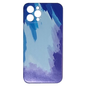 [840000011071] CARATULA TPU ACUARELA IPHONE 12 PRO MAX GRIS/AZUL