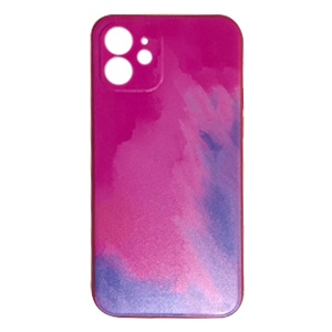 [840000011080] CARATULA TPU ACUARELA IPHONE 12 ROJA/ROSA