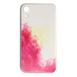 [840000011087] CARATULA TPU ACUARELA IPHONE XR BLANCA/ROJA