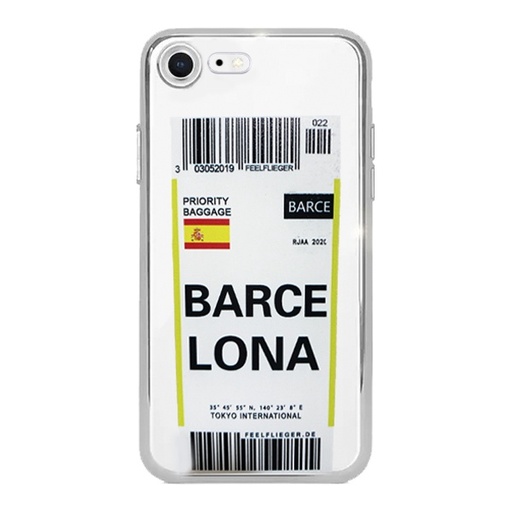 [840000011604] CARATULA TPU AEROPUERTO BARCELONA IPHONE 7/8/SE2/SE3 TRANSPARENTE