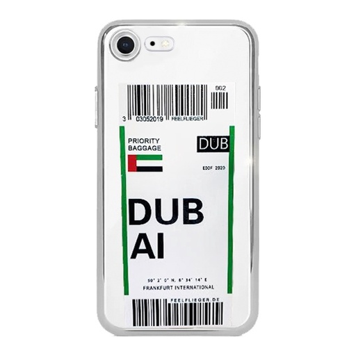 [840000011609] CARATULA TPU AEROPUERTO DUBAI IPHONE 7/8/SE2/SE3 TRANSPARENTE