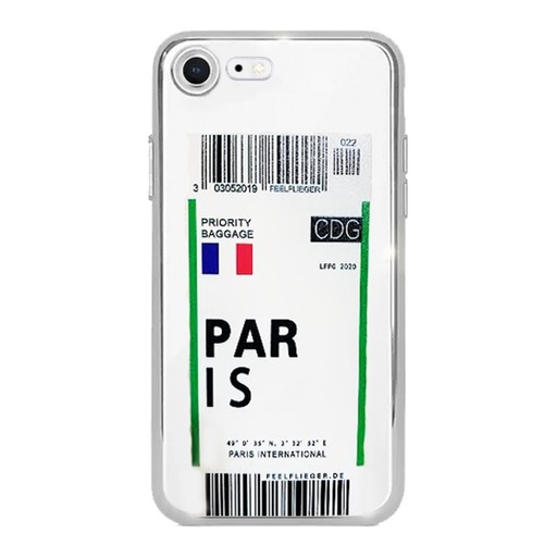 [840000011613] CARATULA TPU AEROPUERTO PARIS IPHONE 7/8/SE2/SE3 TRANSPARENTE