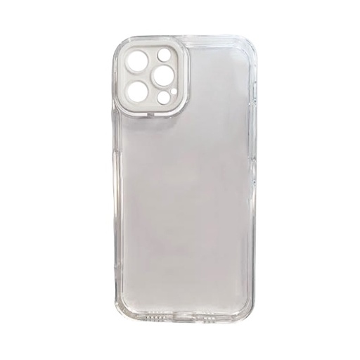 [840000011853] CARATULA TPU CAMCOLOR IPHONE 12 PRO MAX TRANSPARENTE BLANCA