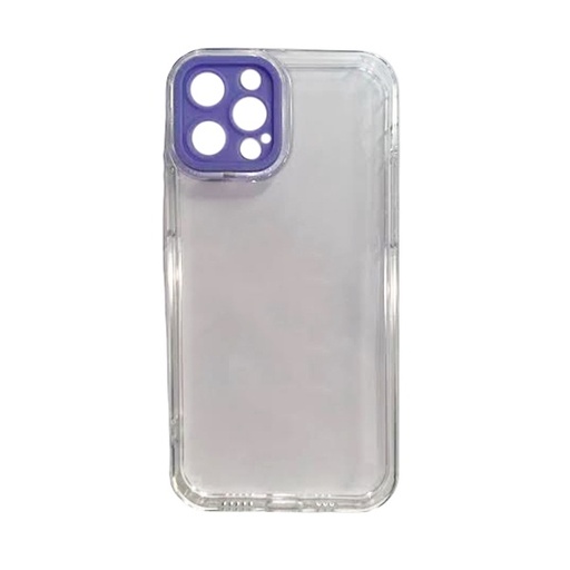 [840000011843] CARATULA TPU CAMCOLOR IPHONE 12 PRO TRANSPARENTE LILA