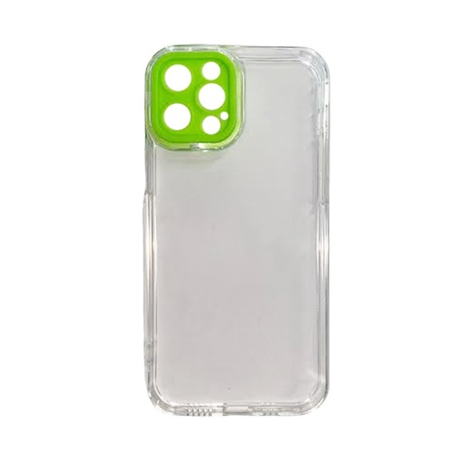 [840000011844] CARATULA TPU CAMCOLOR IPHONE 12 PRO TRANSPARENTE VERDE