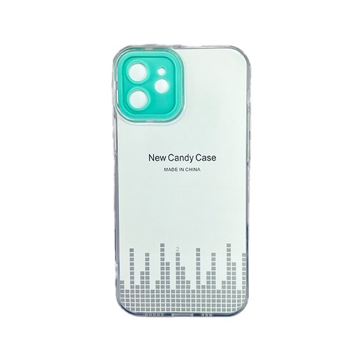 [840000012257] CARATULA TPU CAMCOLOR IPHONE 12 TRANSPARENTE AQUA