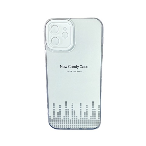 [840000012262] CARATULA TPU CAMCOLOR IPHONE 12 TRANSPARENTE BLANCA