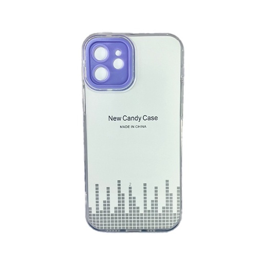 [840000012258] CARATULA TPU CAMCOLOR IPHONE 12 TRANSPARENTE LILA