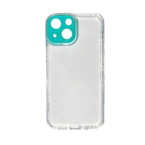 [840000011854] CARATULA TPU CAMCOLOR IPHONE 13 MINI TRANSPARENTE AQUA