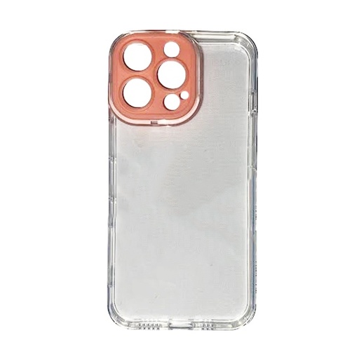 [840000011869] CARATULA TPU CAMCOLOR IPHONE 13 PRO TRANSPARENTE ROSA