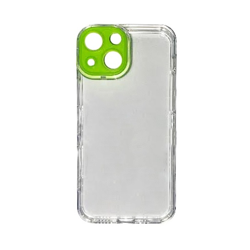 [840000011862] CARATULA TPU CAMCOLOR IPHONE 13 TRANSPARENTE VERDE