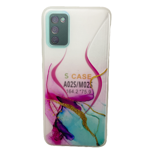 [840000011432] CARATULA TPU DISENO SAMSUNG A02s VERDE/ROSA