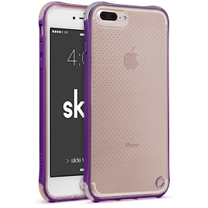 [846085070718] CARATULA TPU SKIN IMPACT IPHONE 7/8 PLUS TRANSPARENTE/MORADA 42-0068024