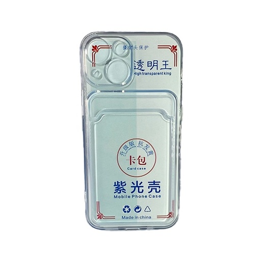 [840000012256] CARATULA TPU TARJETERO IPHONE 13 MINI/12 MINI TRANSPARENTE