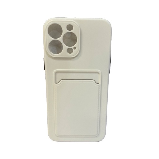 [840000012100] CARATULA TPU TARJETERO IPHONE 13 PRO BLANCA