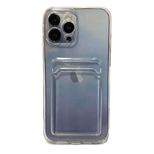 [840000011597] CARATULA TPU TARJETERO IPHONE 13 PRO MAX/12 PRO MAX TRANSPARENTE