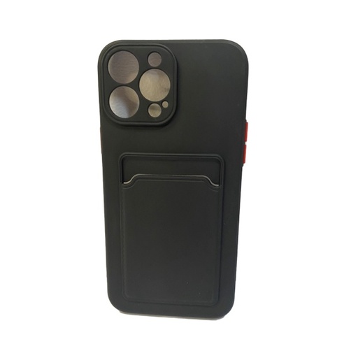 [840000012101] CARATULA TPU TARJETERO IPHONE 13 PRO NEGRA