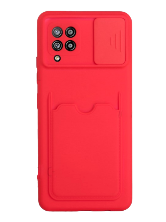 [840000011358] CARATULA TPU TARJETERO SAMSUNG A42 4G ROJA