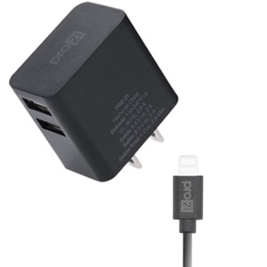 [842797062843] CARGADOR DE PARED 2 PUERTOS USB LIGHTNING MOBO