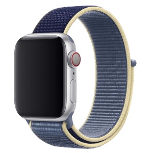 [840000011221] CORREA LOOP SPORT APPLE WATCH 42/44mm AZUL MARINO/AMARILLO