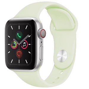 [840000011227] CORREA SILICON FLUORESCENTE APPLE WATCH 42/44mm VERDE