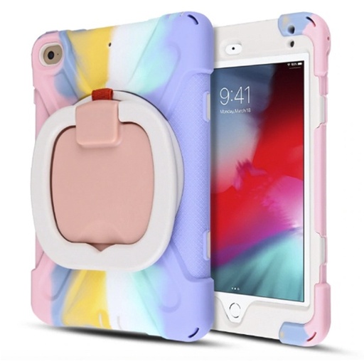 [885126684088] ESTUCHE ROTABLE C/STAND IPAD MINI 4 ARCOIRIS MYBAT