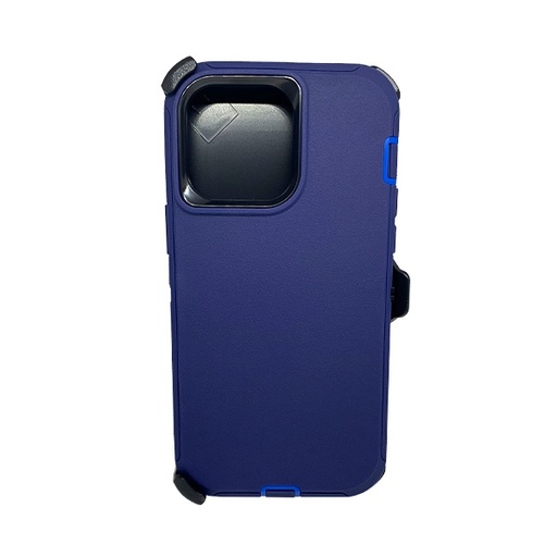 [840000012477] ESTUCHE TIPO DEFENDER IPHONE 14/13/12 PRO MAX AZUL CON CLIP