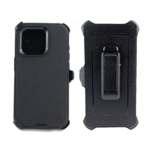[840000013251] ESTUCHE TIPO DEFENDER IPHONE 15 PRO MAX NEGRO CON CLIP