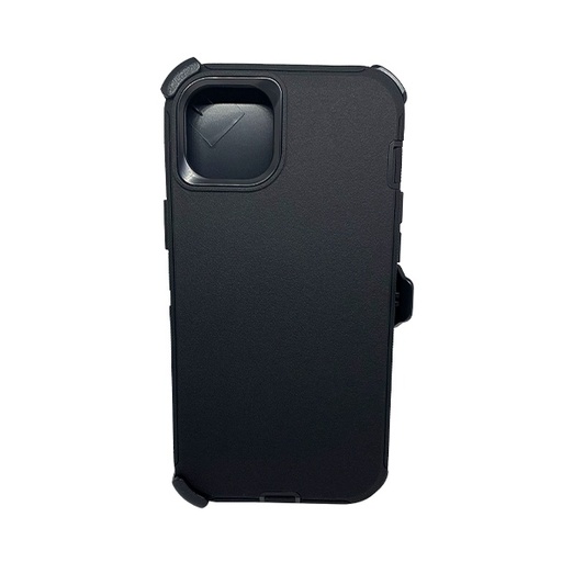[840000012474] ESTUCHE TIPO DEFENDER IPHONE 15/14 PLUS NEGRO CON CLIP