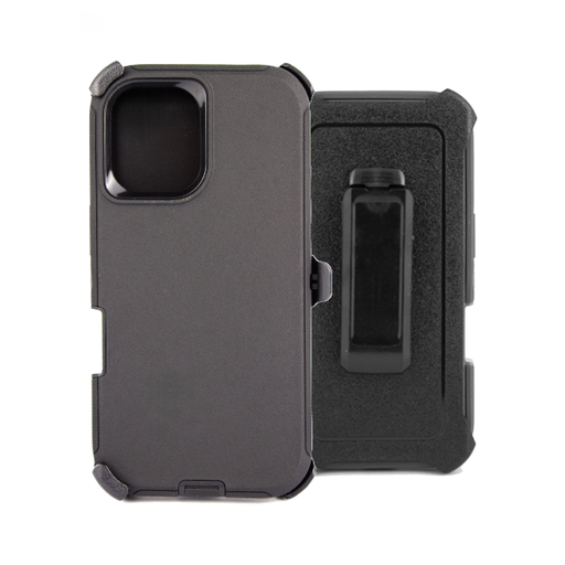 [840000013766] ESTUCHE TIPO DEFENDER IPHONE 16 NEGRO CON CLIP