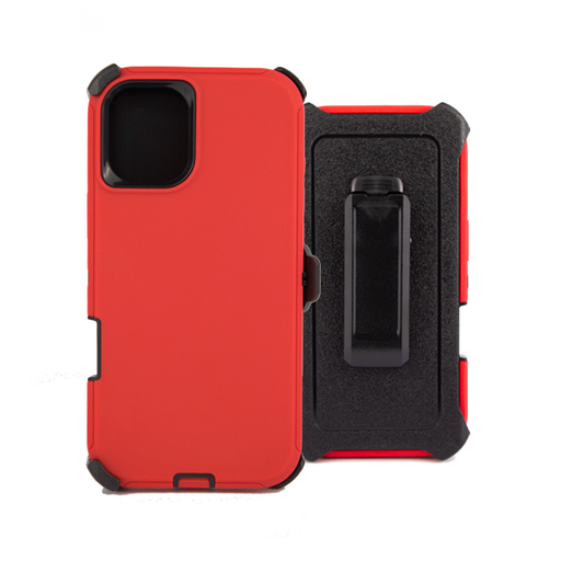 [840000013771] ESTUCHE TIPO DEFENDER IPHONE 16 PLUS ROJO CON CLIP