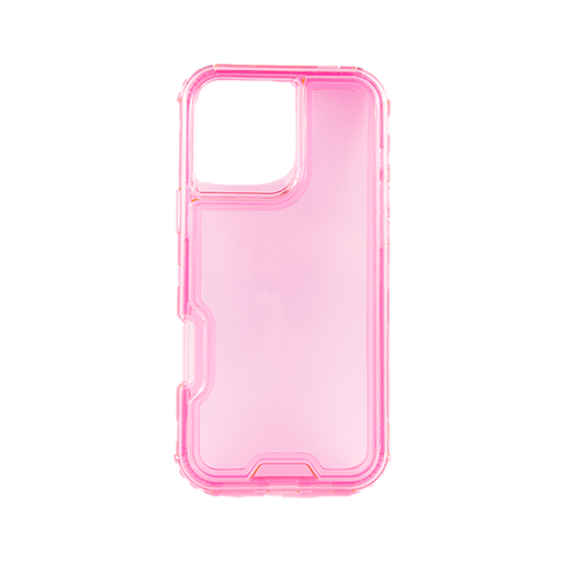 [840000013847] ESTUCHE TIPO DEFENDER IPHONE 16 PRO MAX TRANSPARENTE ROSA