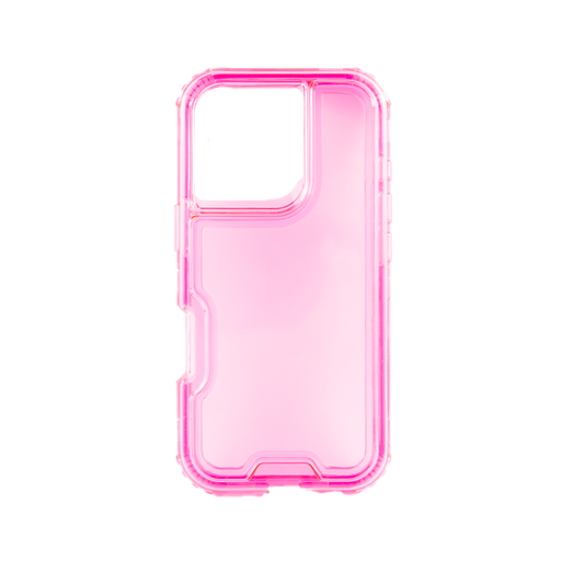 [840000013845] ESTUCHE TIPO DEFENDER IPHONE 16 PRO TRANSPARENTE ROSA