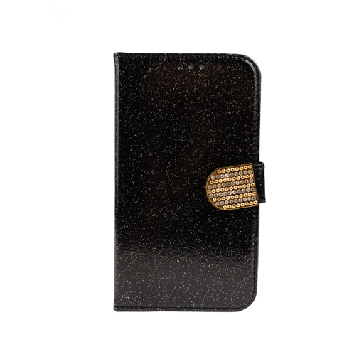[840000013682] FUNDA FLIP DESLIZABLE LINE UNIVERSAL 6.3 IN BRILLOS/NEGRA