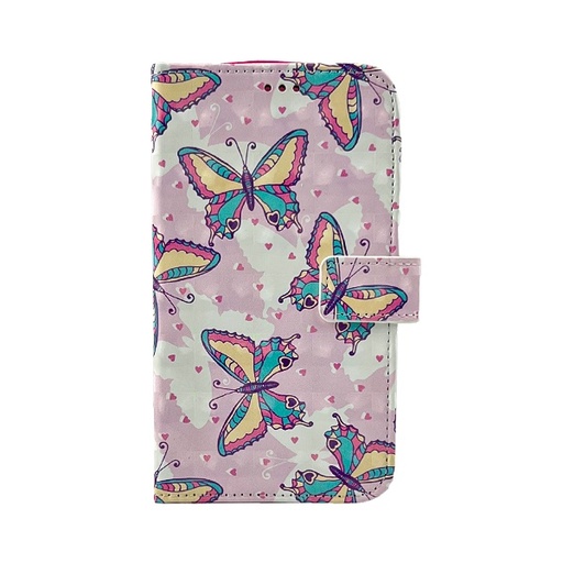 [840000012369] FUNDA FLIP GLOBE UNIVERSAL 6.0 IN ROSA/MARIPOSAS