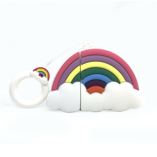 [840000012570] FUNDA SILICON AIRPODS 1/2 ARCOIRIS
