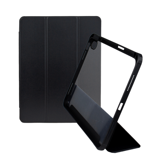 [840000013063] FUNDA SMART COVER AURORA IPAD (A16) 11/10 (2025/2022) C/ PORTA PLUMA TRANSPARENTE/NEGRA