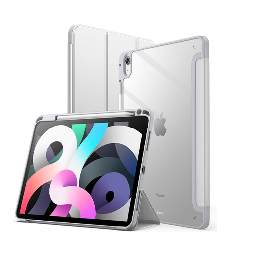 [840000013302] FUNDA SMART COVER AURORA IPAD 10 2022 (10.9) C/PORTA PLUMA TRANSPARENTE/GRIS