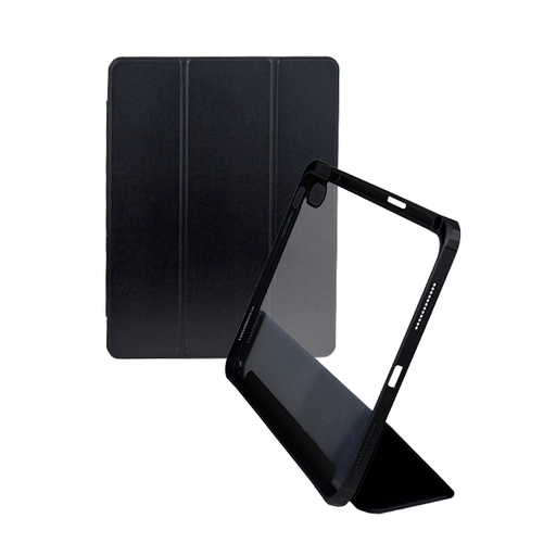 [840000013074] FUNDA SMART COVER AURORA IPAD AIR 4/AIR 5 10.9 C/ PORTA PLUMA TRANSPARENTE/NEGRO