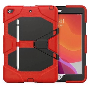[840000010837] FUNDA TIPO SURVIVOR IPAD 7/8/9 10.2/PRO 10.5/AIR 3 C/PORTA PLUMA ROJA