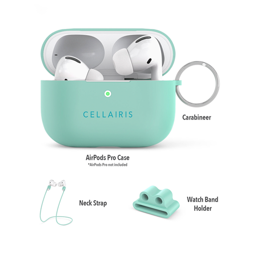 [842932169512] KIT DE FUNDA Y ACCESORIOS PARA AIRPODS PRO MENTA 12-0004018R