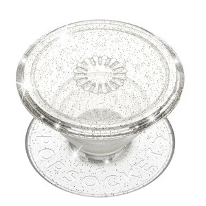 [840173707364] POPSOCKETS ORIGINAL 2G CLEAR GLITTER SILVER