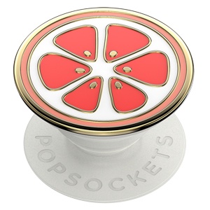 [842978175133] POPSOCKETS ORIGINAL 2G ENML GRAPEFRUIT SILICE
