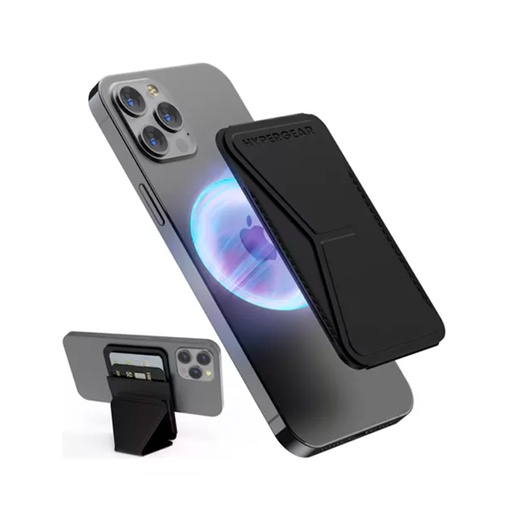 [633755154447] PORTA TARJETAS MAGSAFE CON STAND NEGRA HYPERGEAR