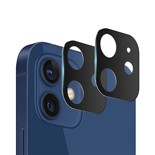 [900000001923] PROTECTOR CAMARA CRISTAL TEMPLADO IPHONE 12 NEGRO