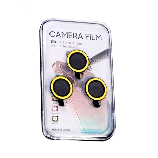[900000002152] PROTECTOR CAMARA CRISTAL TEMPLADO IPHONE 15 PRO/15 PRO MAX AMARILLO